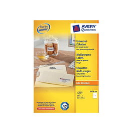 AVERY Zweckform Etiketten 3478-200 blanco 210,0 x 297,0 mm