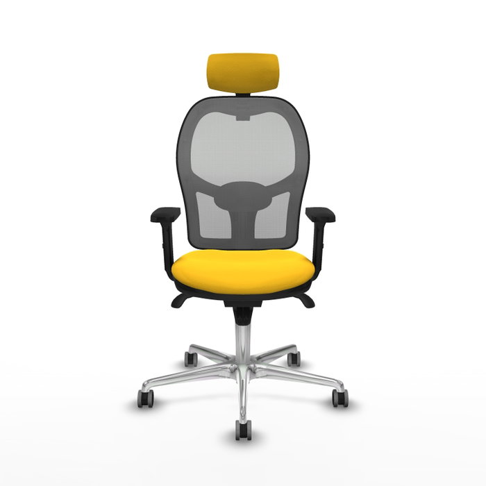 PIQUERAS Y CRESPO Silla de oficina Jorquera con mecanismo Sincro, Amarillo y Gris