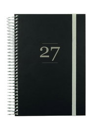 Finocam Agenda Anual 2027 Internacional Moda Espiral Negro