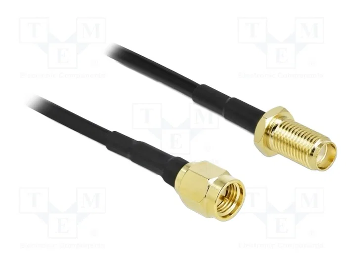 DeLOCK Cable de antena coaxial SMA macho a SMA hembra LMR/CFD100 5 m