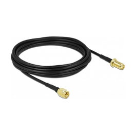 DeLOCK Cable de antena coaxial SMA macho a SMA hembra LMR/CFD100 5 m