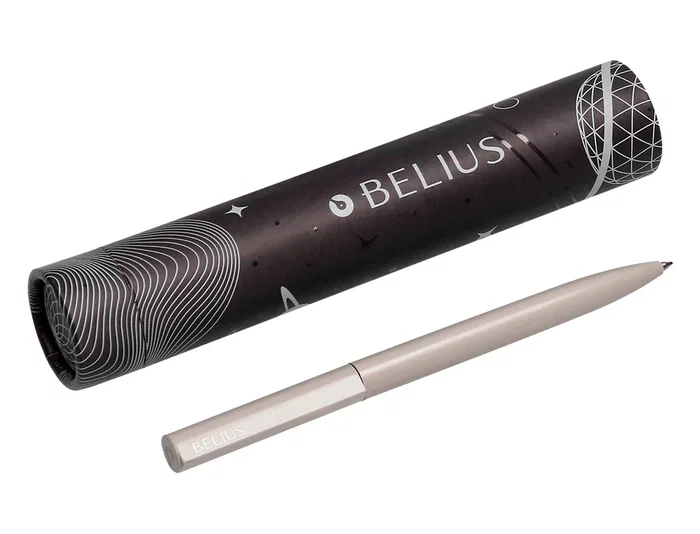 Belius Rocket B Bolígrafo Minimalista Gris Tinta Azul Caja Cilíndrica 0,8 mm Aluminio