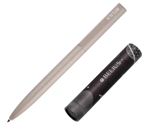 Belius Rocket B Bolígrafo Minimalista Gris Tinta Azul Caja Cilíndrica 0,8 mm Aluminio