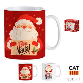 Funny Xmas Taza Papá Noel 330 ml en caja regalo modelos variados