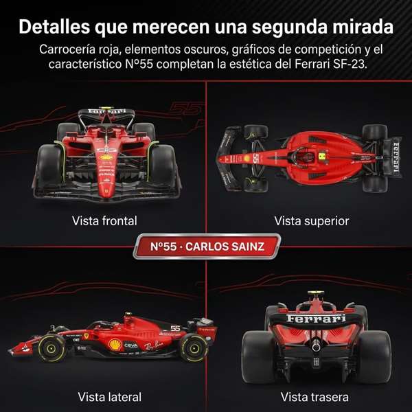 Burago Ferrari F1 Racing Sf 23 Helmet #55 Escala 1:18