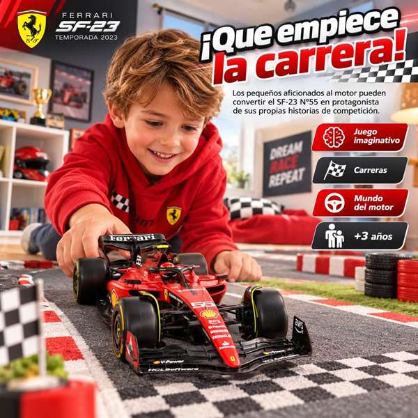 Burago Ferrari F1 Racing Sf 23 Helmet #55 Escala 1:18
