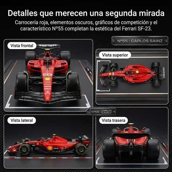 Burago Ferrari F1 Racing Sf 23 Helmet #55 Escala 1:18