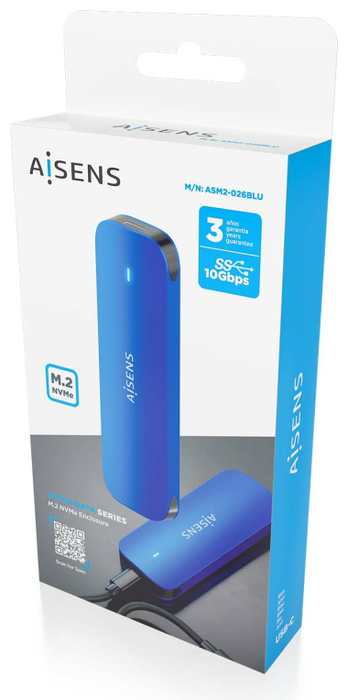 Aisens ASM2-026BLU Caja Externa para SSD M.2 NVMe Azul Aisens ASM2-026BLU Caja Externa para SSD M.2 NVMe Azul