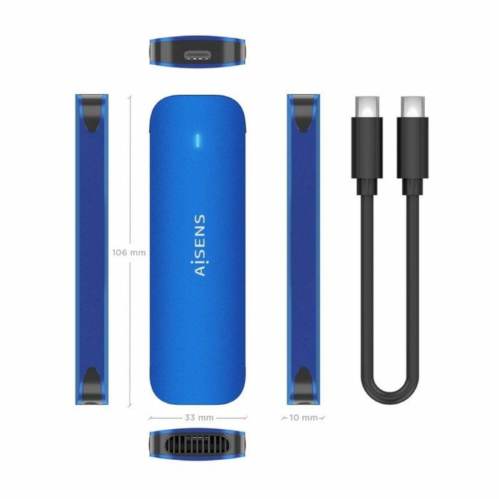 Aisens ASM2-026BLU Caja Externa para SSD M.2 NVMe Azul Aisens ASM2-026BLU Caja Externa para SSD M.2 NVMe Azul