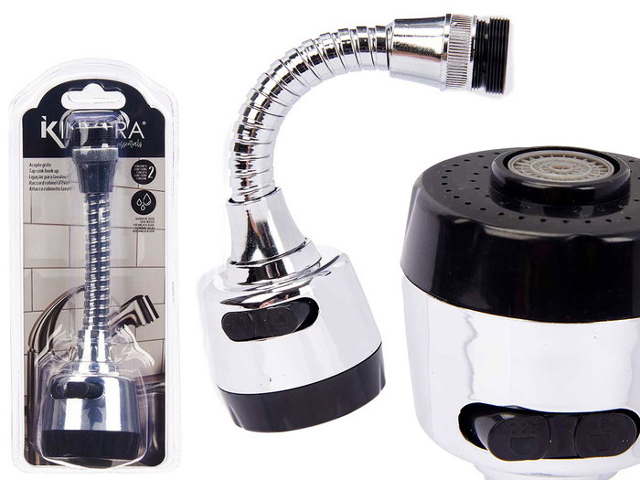 Kinvara Acople Grifo Grande Multifuncion Fregadero Metal Plastico Plata Negro 9.3x23x6 cm (Set de 24) Kinvara Acople Grifo Grande Multifuncion Fregadero Metal Plastico Plata Negro 9.3x23x6 cm (Set de 24)
