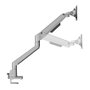 Neomounts DS70-250SL1 Brazo de monitor de escritorio con resorte de gas, soporta pantallas de 17 a 35 pulgadas (43,2 a 88,9 cm), hasta 9 kg, rotacion 360 grados, color plata