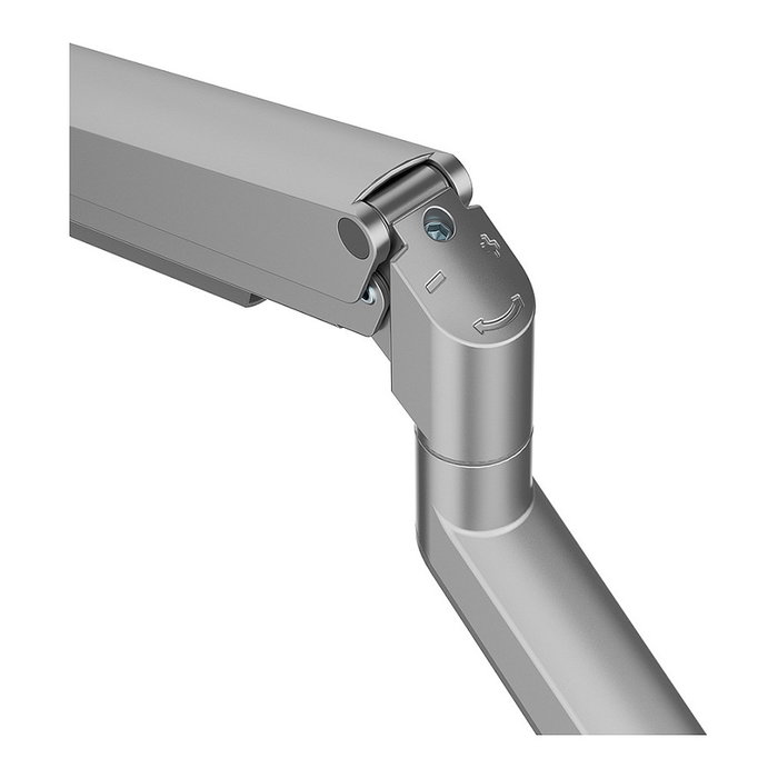 Neomounts DS70-250SL1 Brazo de monitor de escritorio con resorte de gas, soporta pantallas de 17 a 35 pulgadas (43,2 a 88,9 cm), hasta 9 kg, rotacion 360 grados, color plata