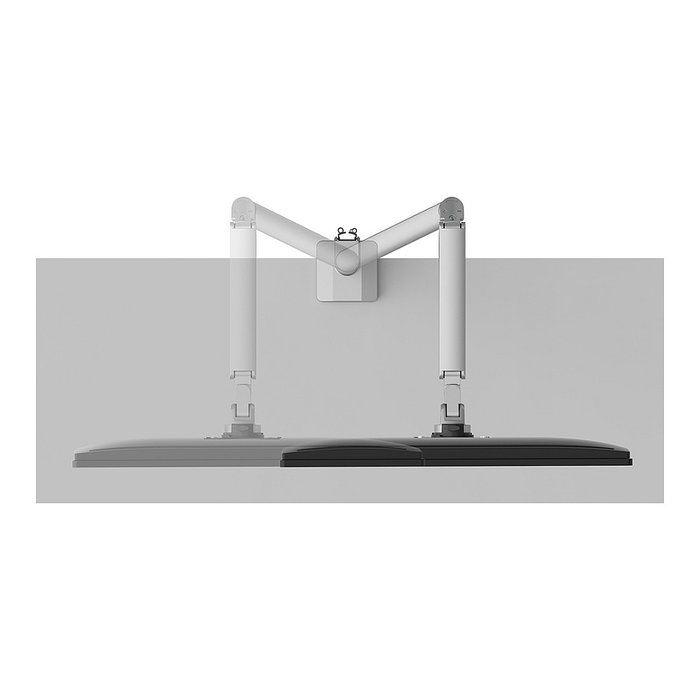 Neomounts DS70-250SL1 Brazo de monitor de escritorio con resorte de gas, soporta pantallas de 17 a 35 pulgadas (43,2 a 88,9 cm), hasta 9 kg, rotacion 360 grados, color plata