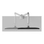 Neomounts DS70-250SL1 Brazo de monitor de escritorio con resorte de gas, soporta pantallas de 17 a 35 pulgadas (43,2 a 88,9 cm), hasta 9 kg, rotacion 360 grados, color plata