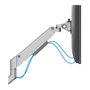 Neomounts DS70-250SL1 Brazo de monitor de escritorio con resorte de gas, soporta pantallas de 17 a 35 pulgadas (43,2 a 88,9 cm), hasta 9 kg, rotacion 360 grados, color plata