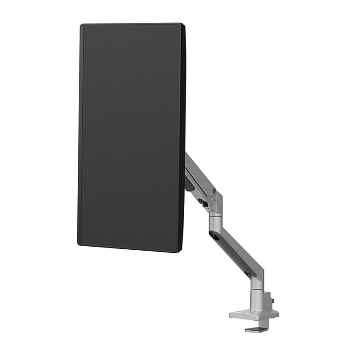 Neomounts DS70-250SL1 Brazo de monitor de escritorio con resorte de gas, soporta pantallas de 17 a 35 pulgadas (43,2 a 88,9 cm), hasta 9 kg, rotacion 360 grados, color plata