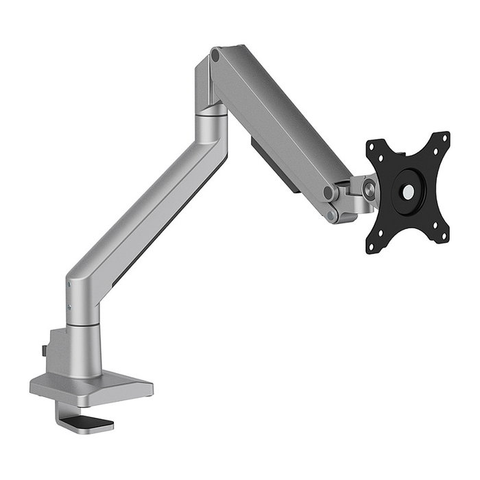 Neomounts DS70-250SL1 Brazo de monitor de escritorio con resorte de gas, soporta pantallas de 17 a 35 pulgadas (43,2 a 88,9 cm), hasta 9 kg, rotacion 360 grados, color plata