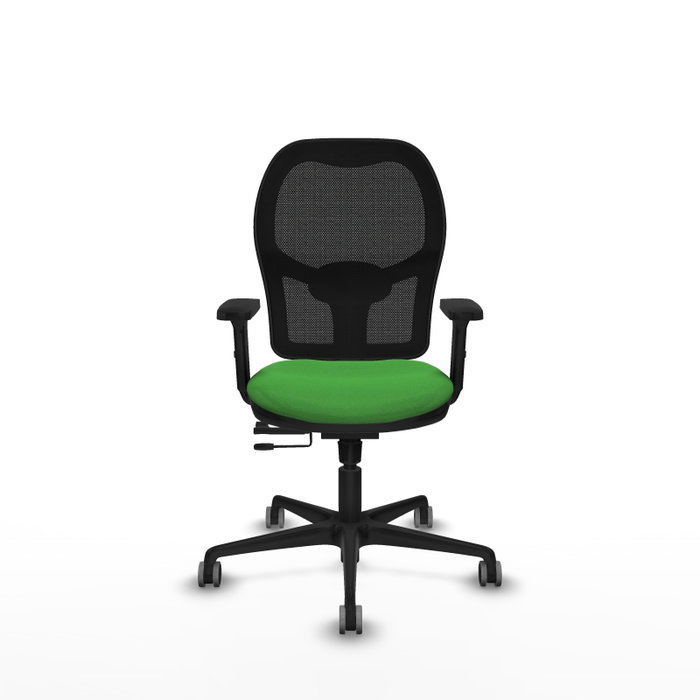 PIQUERAS Y CRESPO Silla de oficina Jorquera con mecanismo Sincro/Traslack Verde y Negro