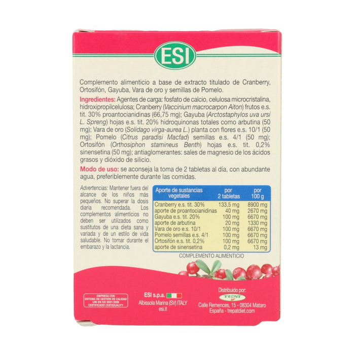 Esi Cranberry Cyst 30 comprimidos