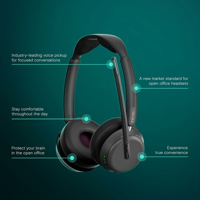 EPOS Impact 1060 Auriculares Bluetooth Binaurales Negro