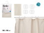 Berilo Cortina de Baño Transparente Beige 180x180 cm, Material Plástico EVA y PE, Ideal para Ducha (Set de 12)
