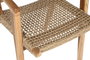 DKD Home Decor Silla de Teca y Ratán Sintético Natural