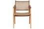 DKD Home Decor Silla de Teca y Ratán Sintético Natural