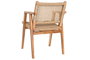 DKD Home Decor Silla de Teca y Ratán Sintético Natural