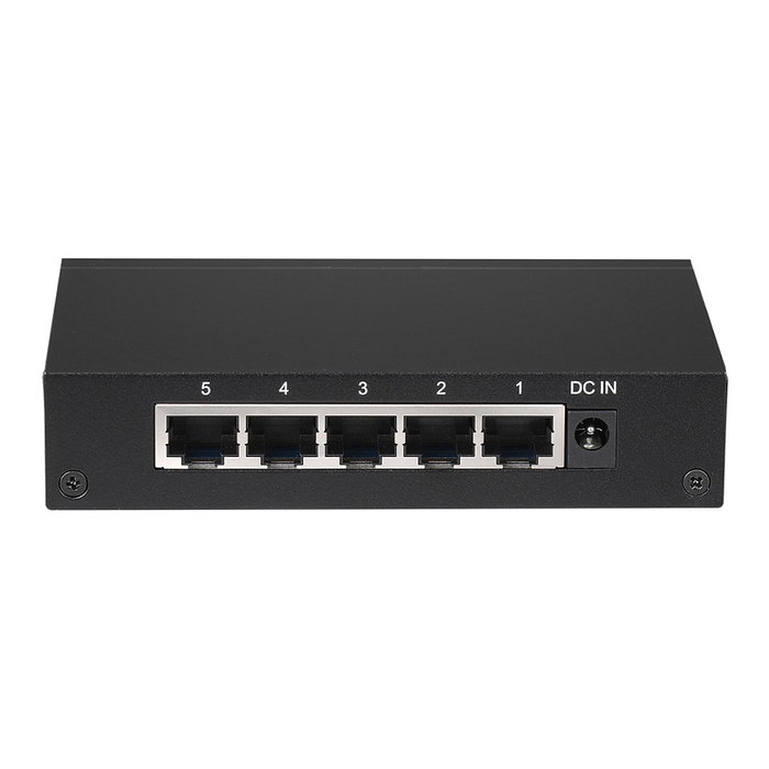 Edimax GS-1005E Conmutador Ethernet Gigabit No Administrado de 5 Puertos, Metal, Montaje en Pared, Negro
