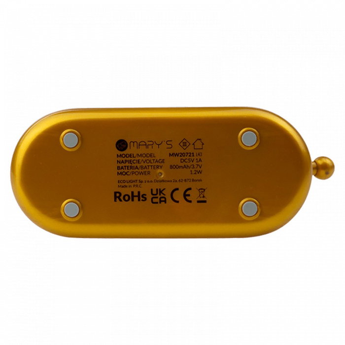 Mary´S Lámpara nocturna LED recargable modelo tostadora rosa