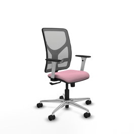 PIQUERAS Y CRESPO Silla de oficina Motilla con mecanismo Sincro, Rosa y Gris