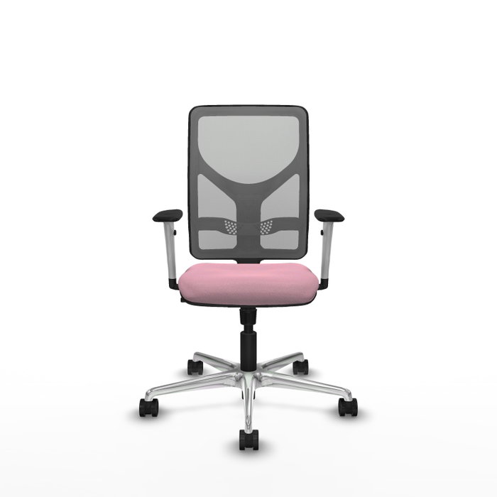 PIQUERAS Y CRESPO Silla de oficina Motilla con mecanismo Sincro, Rosa y Gris