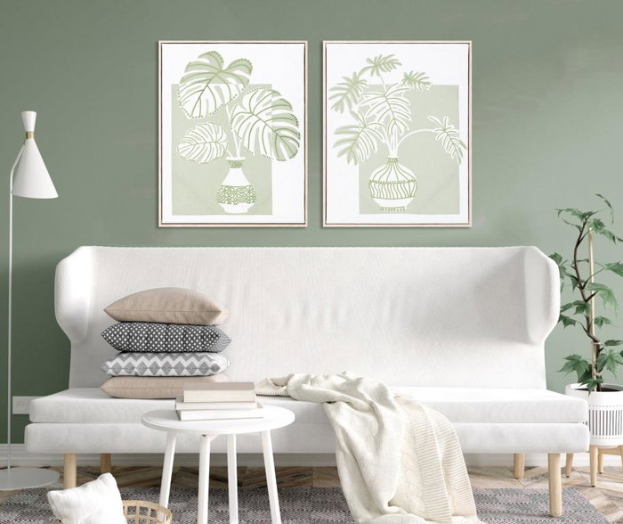 DKD Home Decor Cuadro Lienzo Natural Blanco 3.3 x 50.5 x 40.5 cm (4 Unidades)
