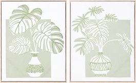 DKD Home Decor Cuadro Lienzo Natural Blanco 3.3 x 50.5 x 40.5 cm (4 Unidades)