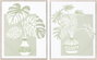 DKD Home Decor Cuadro Lienzo Natural Blanco 3.3 x 50.5 x 40.5 cm (4 Unidades)