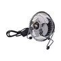EDM Ventilador de Sobremesa Industrial Mini, Cromado, Ø10x15 cm, 4 Aspas, 525 m³/h, 15W, 54.7 dB, 220-240V, Oscilante