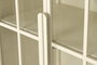 DKD Home Decor Vitrina Urban con puertas de cristal, color crema, 70 x 42 x 178 cm (Ancho x Largo x Alto), metal y cristal templado