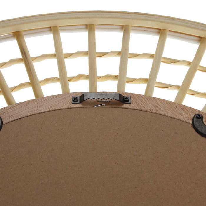 Espejo de pared Versa Bambú Espejo Geométrico Redondo 2,5 x 56 x 56 cm