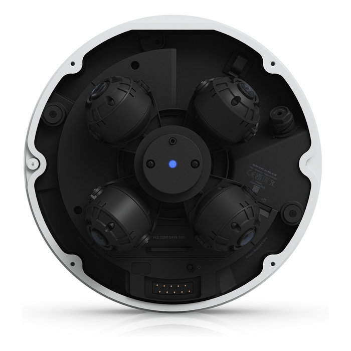 Ubiquiti AI Multi Sensor 4 UVC-AI-MS-4-W, Cámara de Seguridad IP 4K, 32 MP, Interior/Exterior, 360 grados, Zoom Óptico 2.33x, Visión Nocturna 20 m, PoE