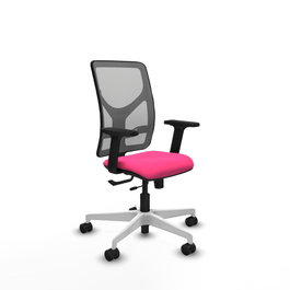 PIQUERAS Y CRESPO Silla de oficina Motilla con mecanismo Sincro/Traslack, Rosa y Gris