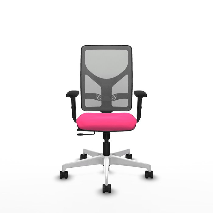 PIQUERAS Y CRESPO Silla de oficina Motilla con mecanismo Sincro/Traslack, Rosa y Gris