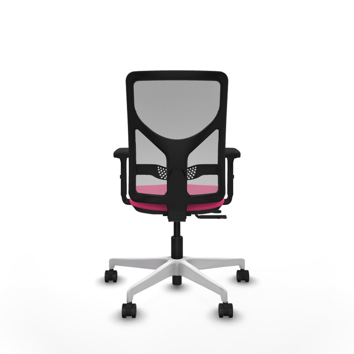 PIQUERAS Y CRESPO Silla de oficina Motilla con mecanismo Sincro/Traslack, Rosa y Gris