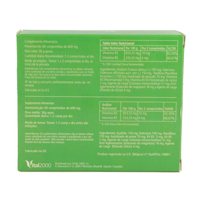 Vital2000 Kalmium 60 comprimidos