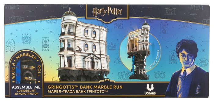 Ugears Harry Potter Maqueta de madera Carrera de Canicas del Banco Mágico Gringotts