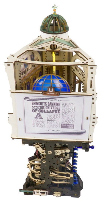 Ugears Harry Potter Maqueta de madera Carrera de Canicas del Banco Mágico Gringotts