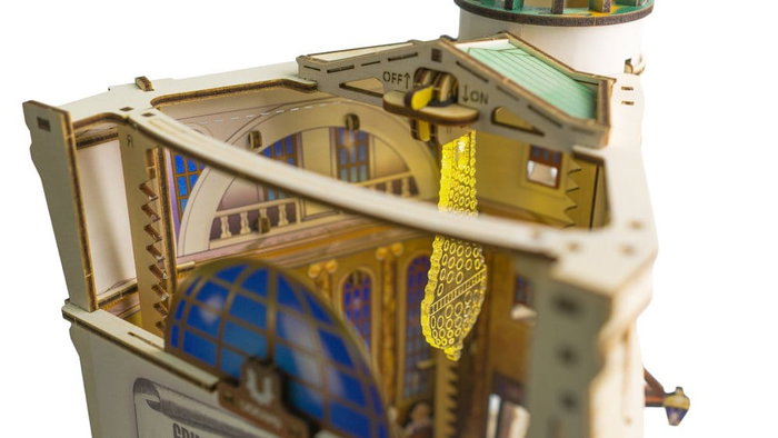 Ugears Harry Potter Maqueta de madera Carrera de Canicas del Banco Mágico Gringotts