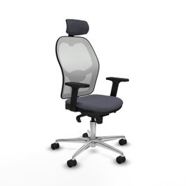 PIQUERAS Y CRESPO Silla de oficina Jorquera con mecanismo Sincro, Gris y Blanco