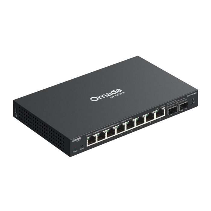 TP-Link ES210X-M2 Switch Gestionado 2.5G Ethernet 8 Puertos Montaje Pared/Escritorio Negro