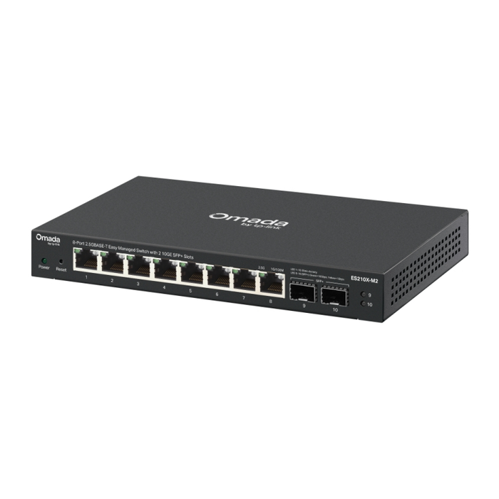 TP-Link ES210X-M2 Switch Gestionado 2.5G Ethernet 8 Puertos Montaje Pared/Escritorio Negro