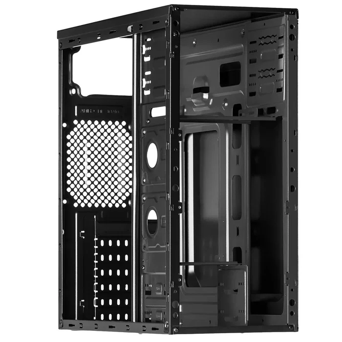 Akyga AK995BK Caja PC Midi Tower Negro, Compatible con ATX/microATX/Mini-ITX, 2 Puertos USB 2.0, Gestión de Cables, Sin Fuente de Alimentación